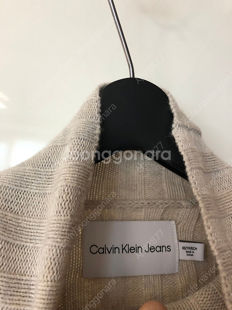 캘빈클라인 진스 ck 22년 크롭 랩 니트 스웨터 바디프로필 y2k--4
