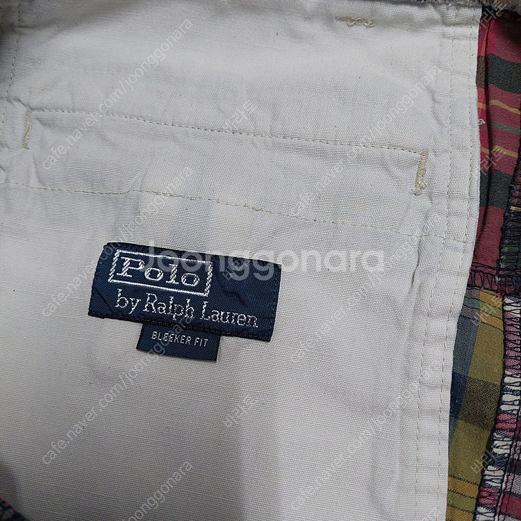 폴로 마드라스 체크 패치워크 반바지 36 팝니다/ 쇼츠...--4