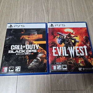 PS5 콜 오브 듀티 블랙 옵스 6, Evil West 싸게 팝니다!!!