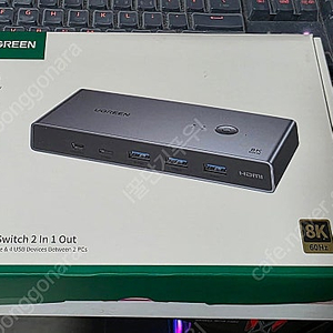 유그린 8K 60Hz HDMI 2.1 USB 멀티허브 KVM 스위치 CM692 판매 합니다