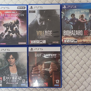 Ps5 아머드코어6 루비콘의화염 바이오하자드 빌리지 바이오하자드 re2 저지아이즈 사신의 유언 로스트저지먼트 심판받지않은기억 게임 타이틀 팝니다