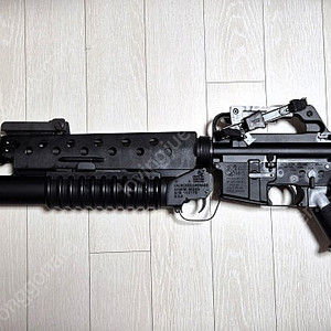 [가격인하] G&P M203 롱, 오리 핸드가드, 오리 사이트 풀세트를 900,000원에 판매합니다.