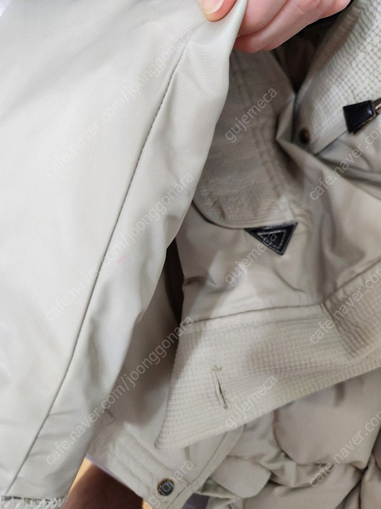 파라점퍼스 코디악 마스터피스 라쿤퍼 패딩 코트 점퍼 베이지 XS싸이즈 판매 합니다.--4