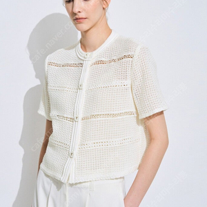 타임 크로셰 하프 슬리브 자켓