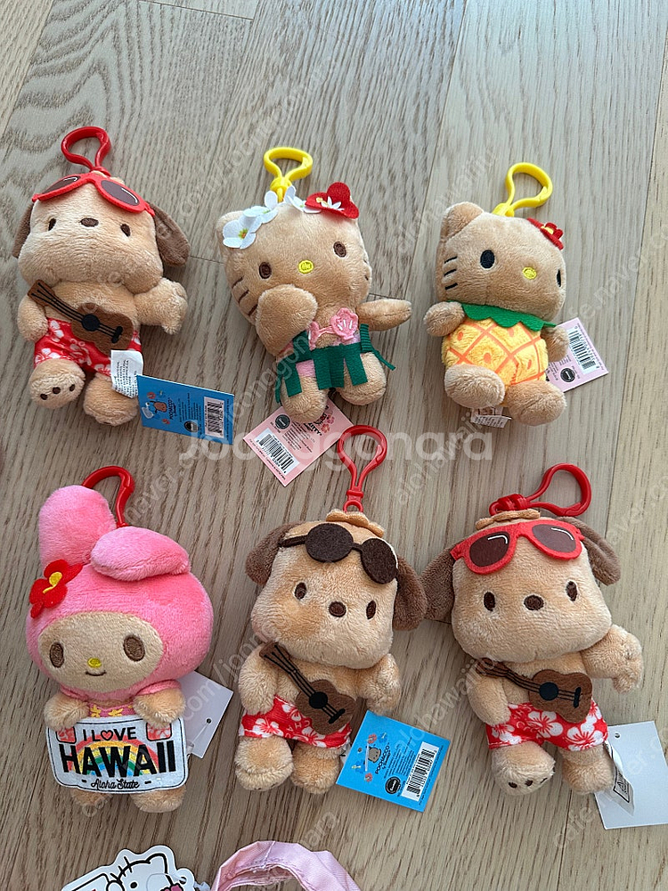 새상품 정품 하와이 태닝키티 키링, 50주년키티키링, 에코백 장바구니--2