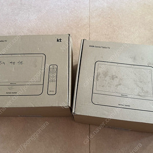 기가지니테이블 티비 팝니다.박풀. 2대 있습니디.