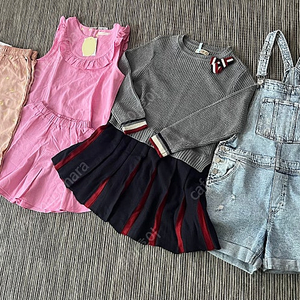 여아 140 옷 새상품 4벌(나이키정품티,아이러브제이,h&m)+니트원피스 및 내복덤