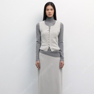 le17septembre BUTTON DOWN CARDIGAN SLEEVELESS KNIT TOP STRING STRAIGHT KNIT SKIRT 르917 le917 새상품