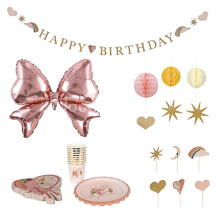 [새상품] 콩제슬래드 유니콘 파티 용품 세트--2