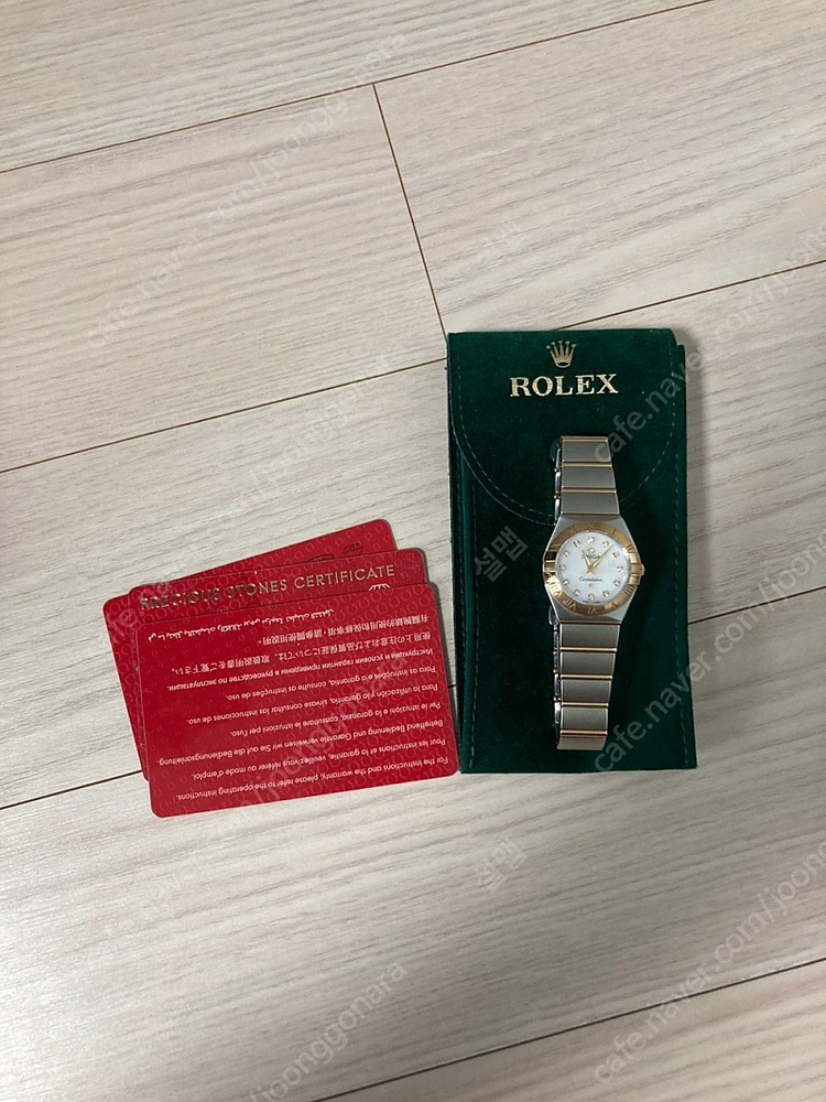 오메가 컨스틸레이션 다이아 자개 콤비 쿼츠 여성용 시계 이미지