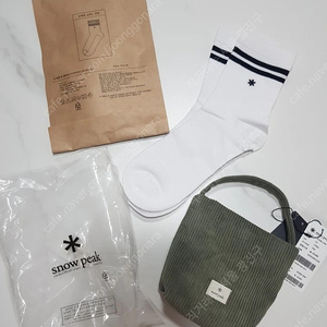 택포 / 새상품 / 스노우피크 코듀로이 미니백, 파우치 양말