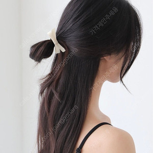 미니 헤어 리본 블랙 머리끈 2p
