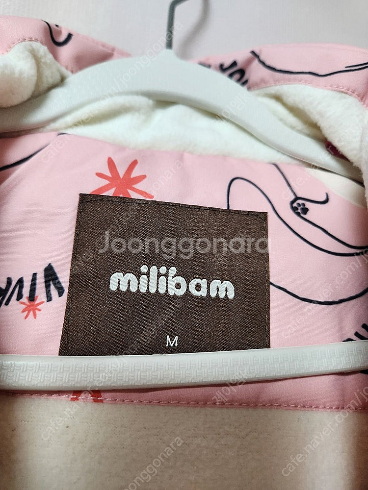 M사이즈 120사이즈 정도 밀리밤 인디핑크색 고양이무늬...--6
