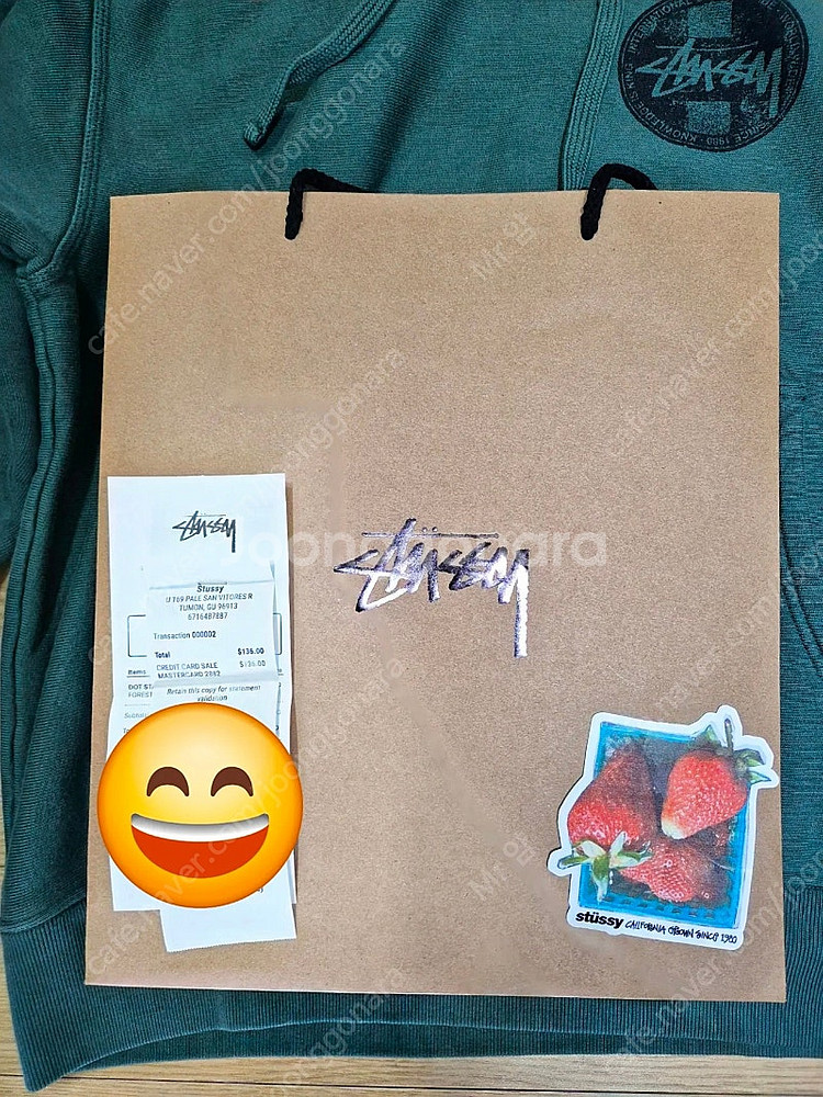 (M) 스투시 닷 스탬프 피그먼트 다이드 후드--4