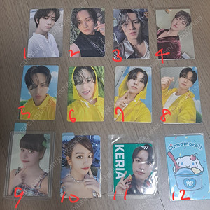 아이돌 포카 세븐틴,릴리,안유진, T1 케리아,시나모롤