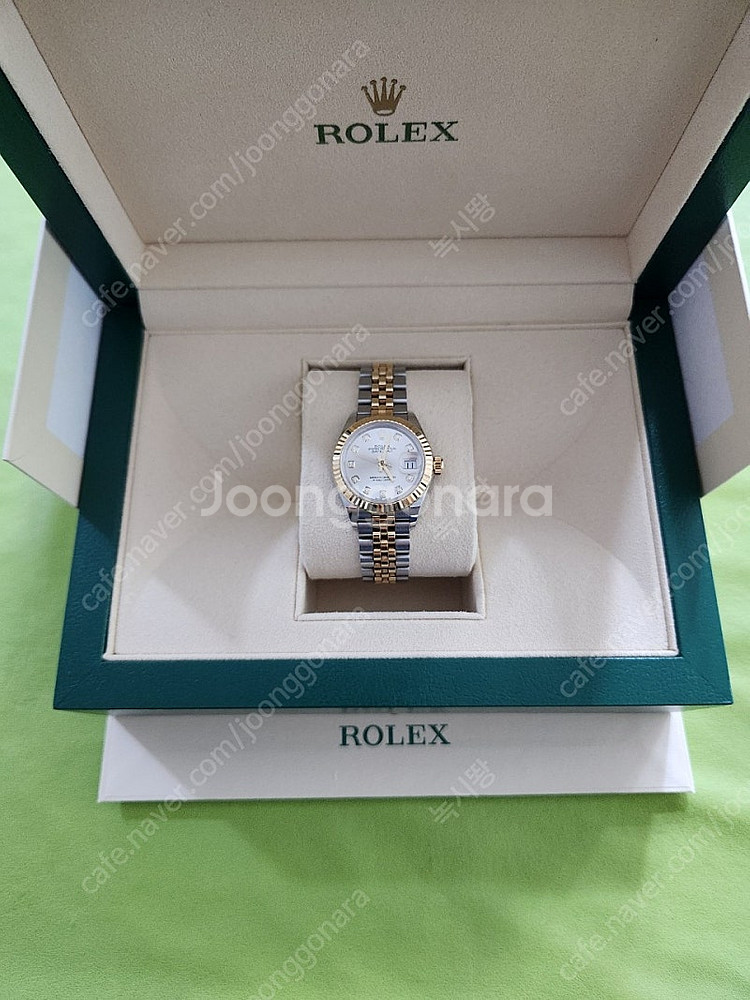 279173 롤렉스 데이트저스트 옐골 10P 팝니다. 28미리--0