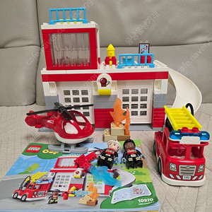 레고 듀플로 소방서와 헬리콥터 10970