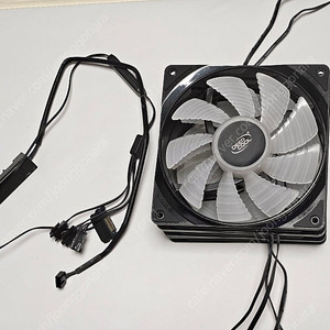 딥쿨 140mm 12v led 쿨링팬 3개