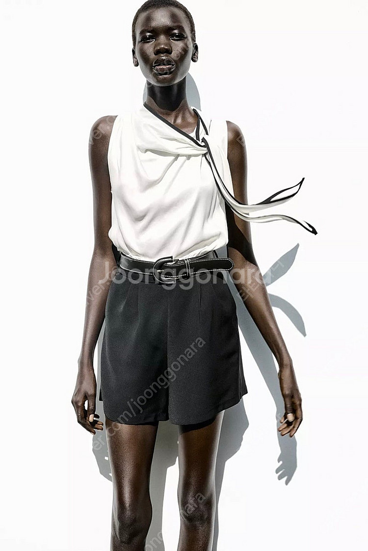 zara 자라 콤비 벨트 쇼트 점프수트 79900-39...--1