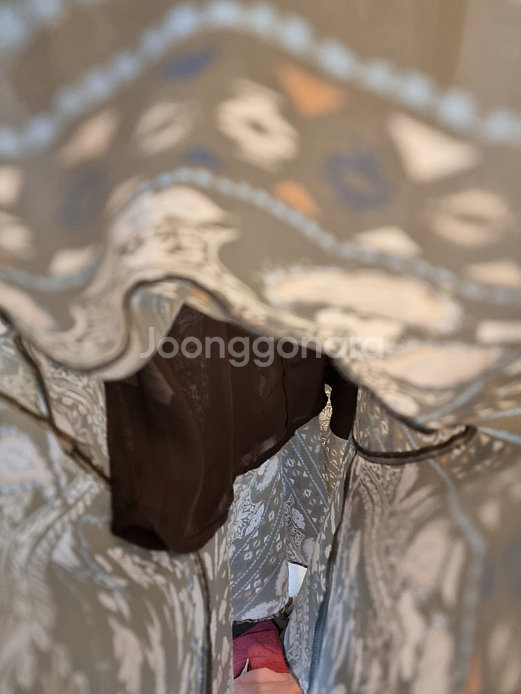 무배 미착용 새옷 S , M 쉬폰 맥시 원피스 카키색 ...--6