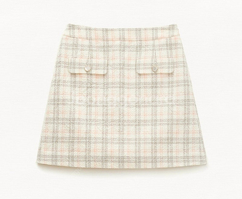 미쏘 체크 트위드 자켓스커트 셋업--7