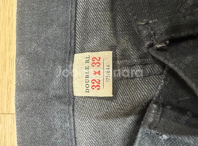 RRL 더블알엘 슬림 블랙 온 블랙 32 x 32--1