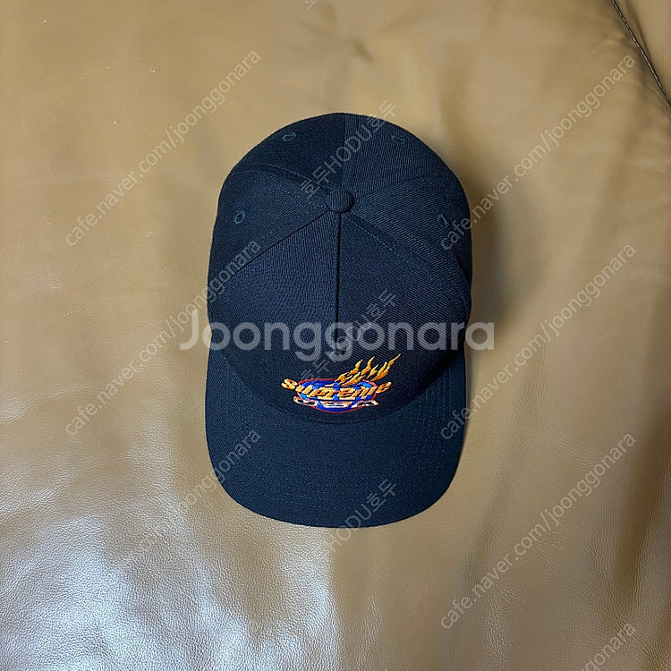 Supreme 슈프림 USA 플레임 블랙 6패널 볼캡 ...--4