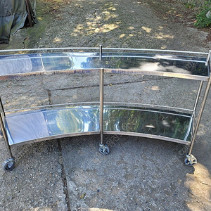 스텐 2단 드레싱카 병원카트 다용도선반 라운드형 웨건 부채꼴 U자형