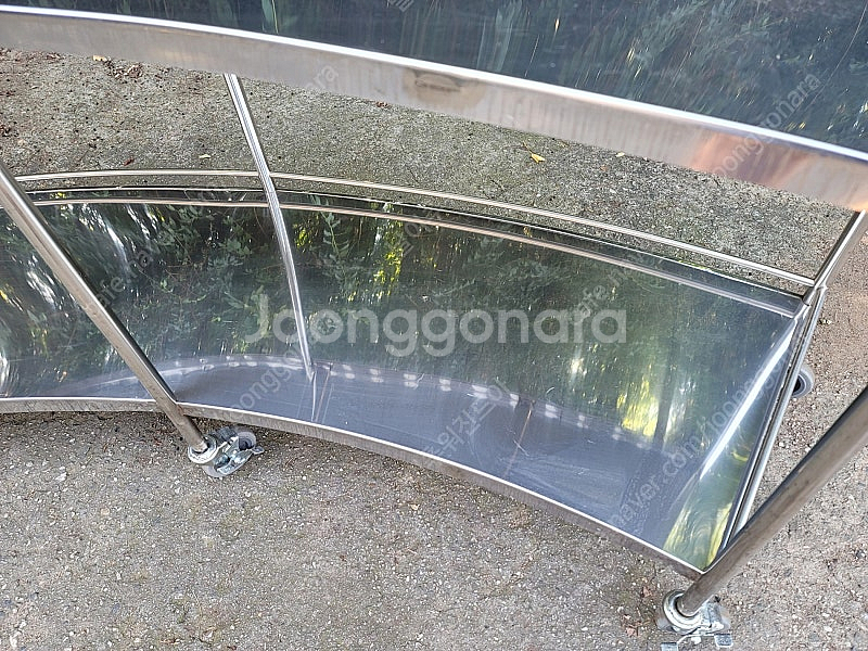 스텐 2단 드레싱카 병원카트 다용도선반 라운드형 웨건 부채꼴 U자형--4