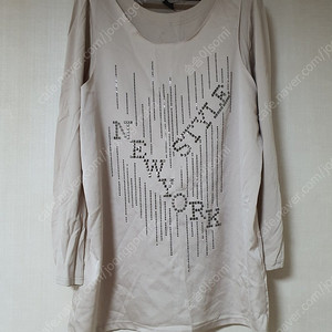 여성 스판 레이어드 긴팔티 비즈장식