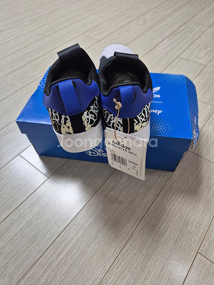 정가 99,000원 미착용 새제품 아디다스 키즈 슈퍼스타 360 끈없는 신고벗기 편한 4계절운동화 사이즈 200, ...--4