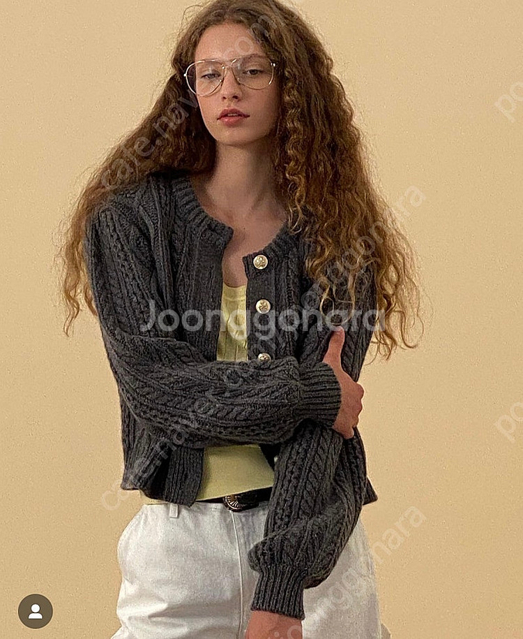 더름 로미 케이블 가디건 아이보리--3