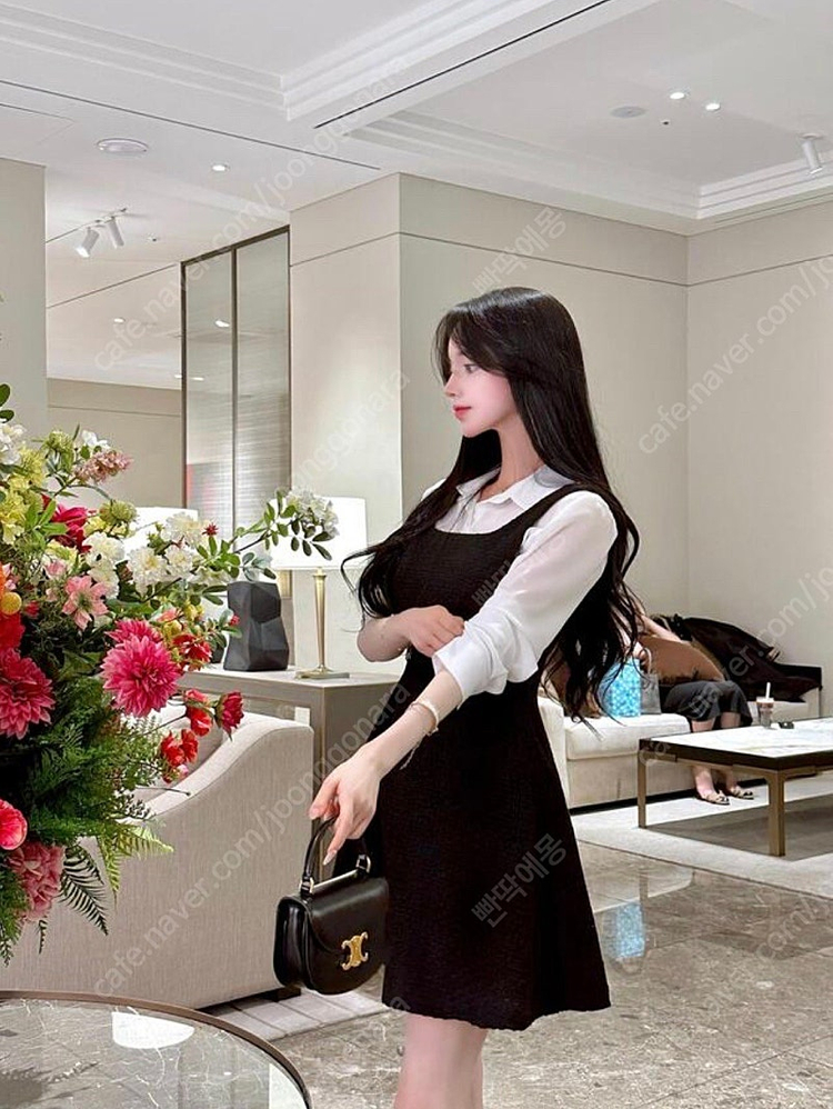 (새상품) 메이윤 제작 스프링 트위드 미니원피스 블랙 M 이미지