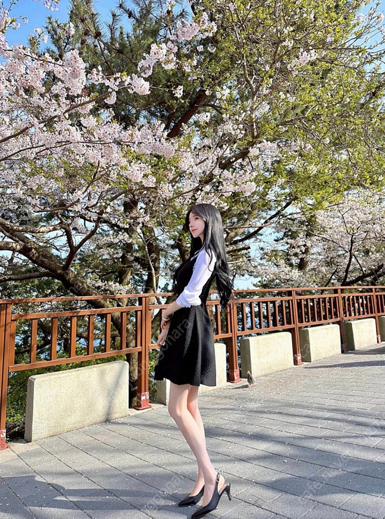 (새상품) 메이윤 제작 스프링 트위드 미니원피스 블랙 M 이미지