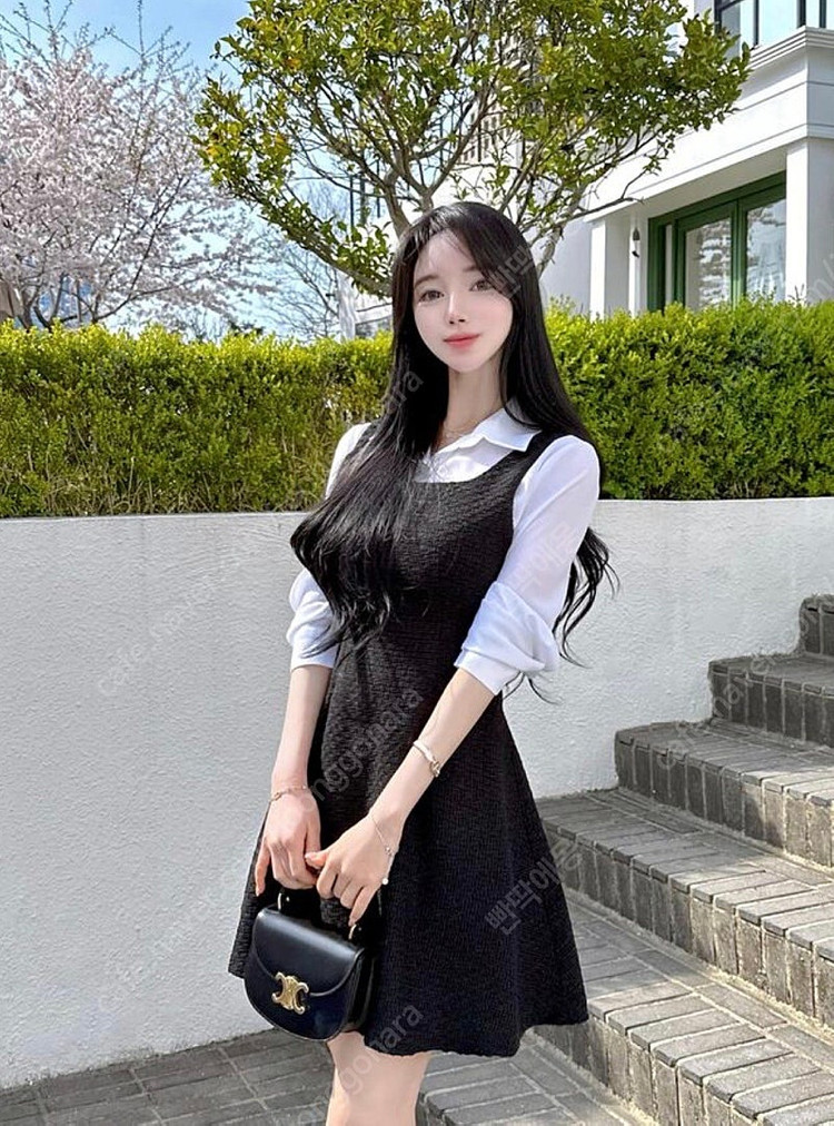 (새상품) 메이윤 제작 스프링 트위드 미니원피스 블랙 M 이미지