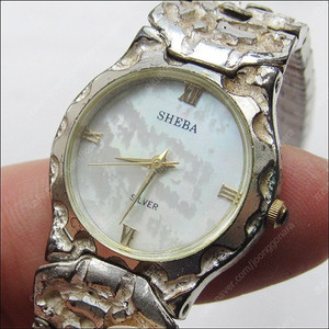 SHEBA 실버 은시계 (작동중, 65.3g)