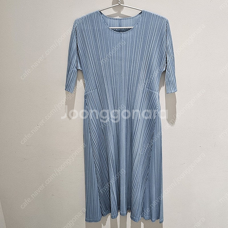 플리츠플리즈 멜로우 원피스 4월 블루그레이--1