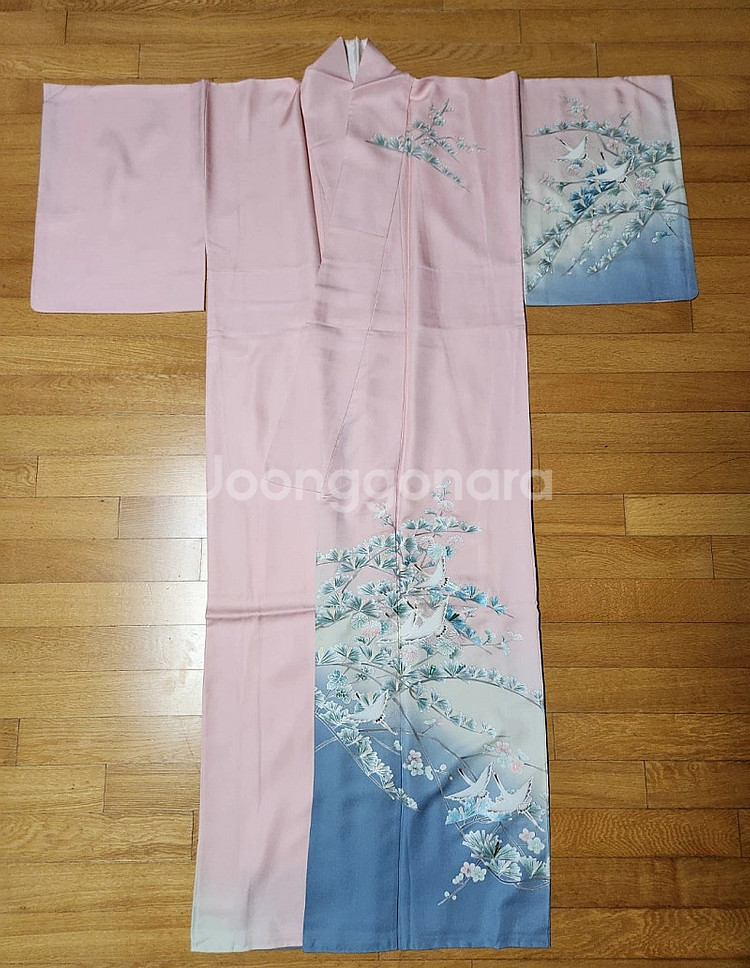 실크 호몬기 기모노 성인식 졸업사진 일본 전통의상--0