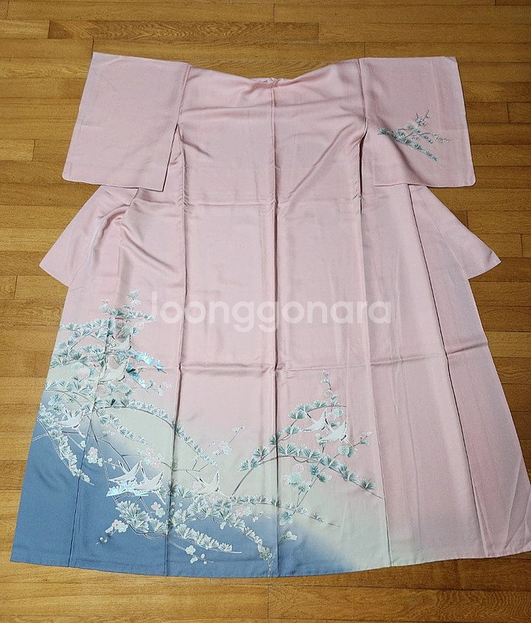 실크 호몬기 기모노 성인식 졸업사진 일본 전통의상--1