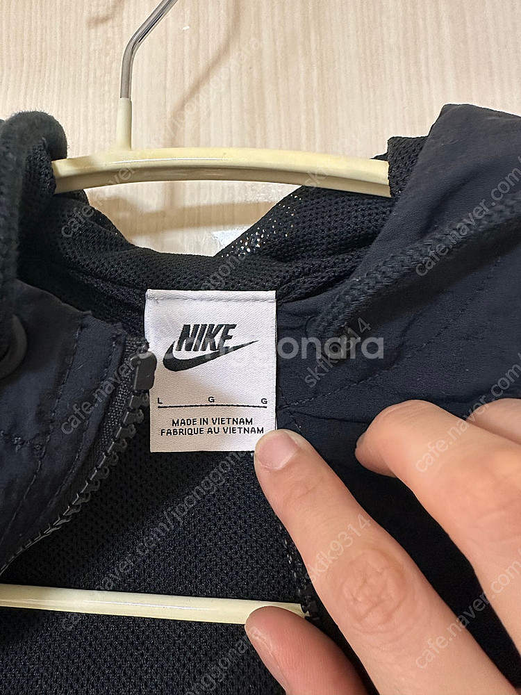 나이키 클럽 후드 바람막이 블랙 L--4