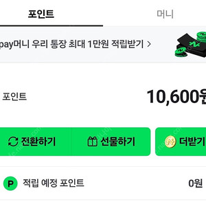 네이버페이 10600포인트 1만원에 팝니다