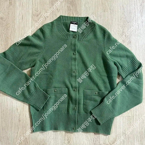 정품 샤넬 cc로고 턴락 캐시미어 가디건 44사이즈