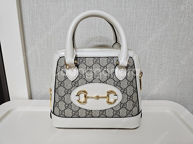 신품급) 구찌 홀스빗 1955 탑핸들 미니백 정품--3