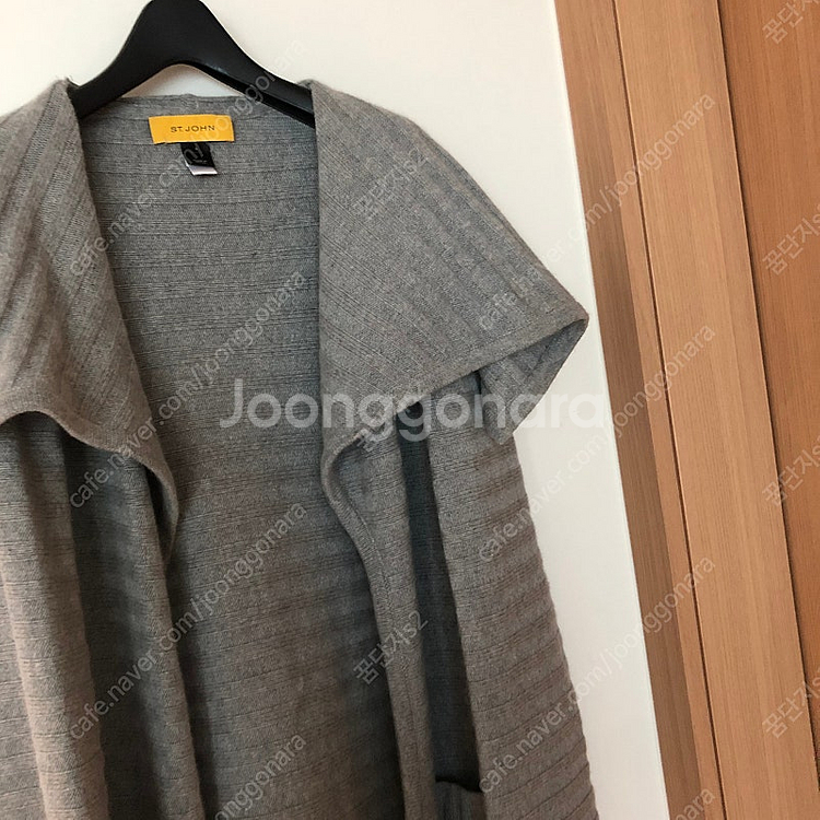 센존 캐시미어 100 숄 니트 빅카라 가디건 출근룩 올드머니룩 하객룩--2