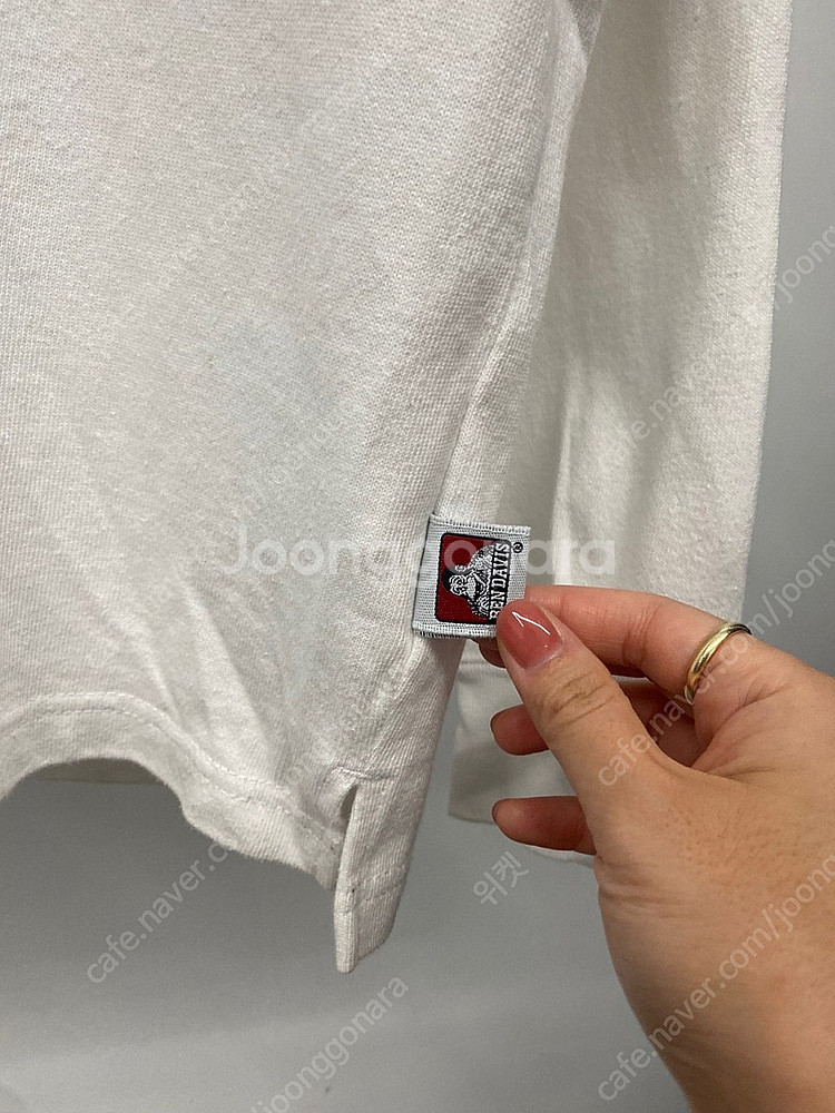 (M) 남녀공용 벤데이비스 자수 프린팅 긴팔티 티셔츠 ...--3