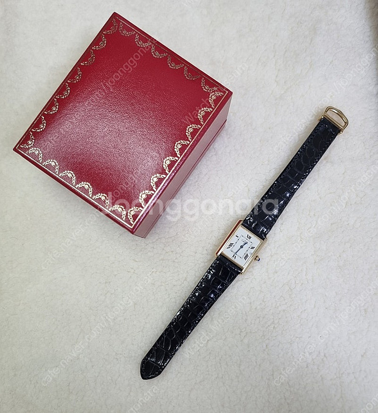 까르띠에 빈티지 탱크머스트 XL 짝수로만 다이얼 디버클 시계(남녀 공용)--4