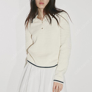 자라 새상품 케이블 니트 폴로 스웨터 m 6771 055