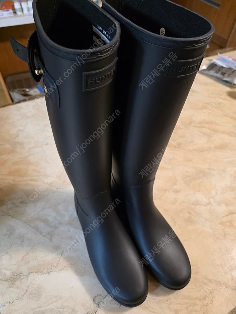 헌터 리파인드 아일렛 버클 톨 레인부츠 250사이즈--3
