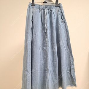 새상품 a라인 밴딩 연청치마