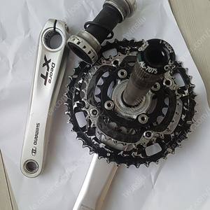 시마노 정품 XT 크랭크 스프라켓 앞드레일러